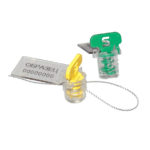 Пластиковая пломба Силтор для счетчика желтая и зеленая