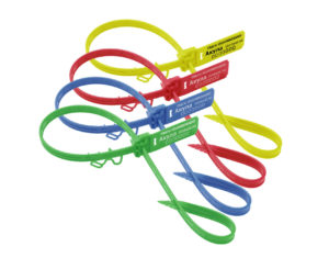 Охранная пластиковая пломба Акула-М4 для мешков цвета пластиковая мешковая пломба Акула-М4 для мешков цвета