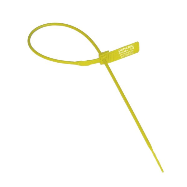 Охранная пластиковая пломба Альфа-3,8 желтая усиленная