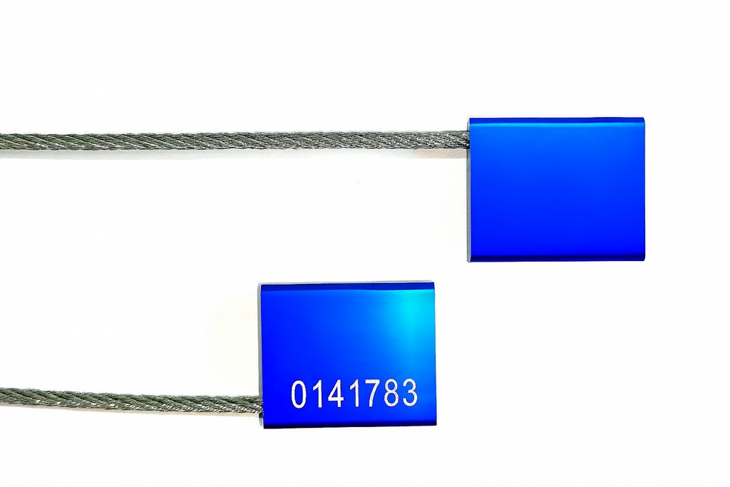 Тросова пломба 2,5мм x 50 см (блакитна) две штуки Тросова пломба 2,5мм x 50 см (блакитна)