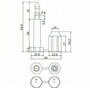схема Пломба Клікер болтова Контейнерсил